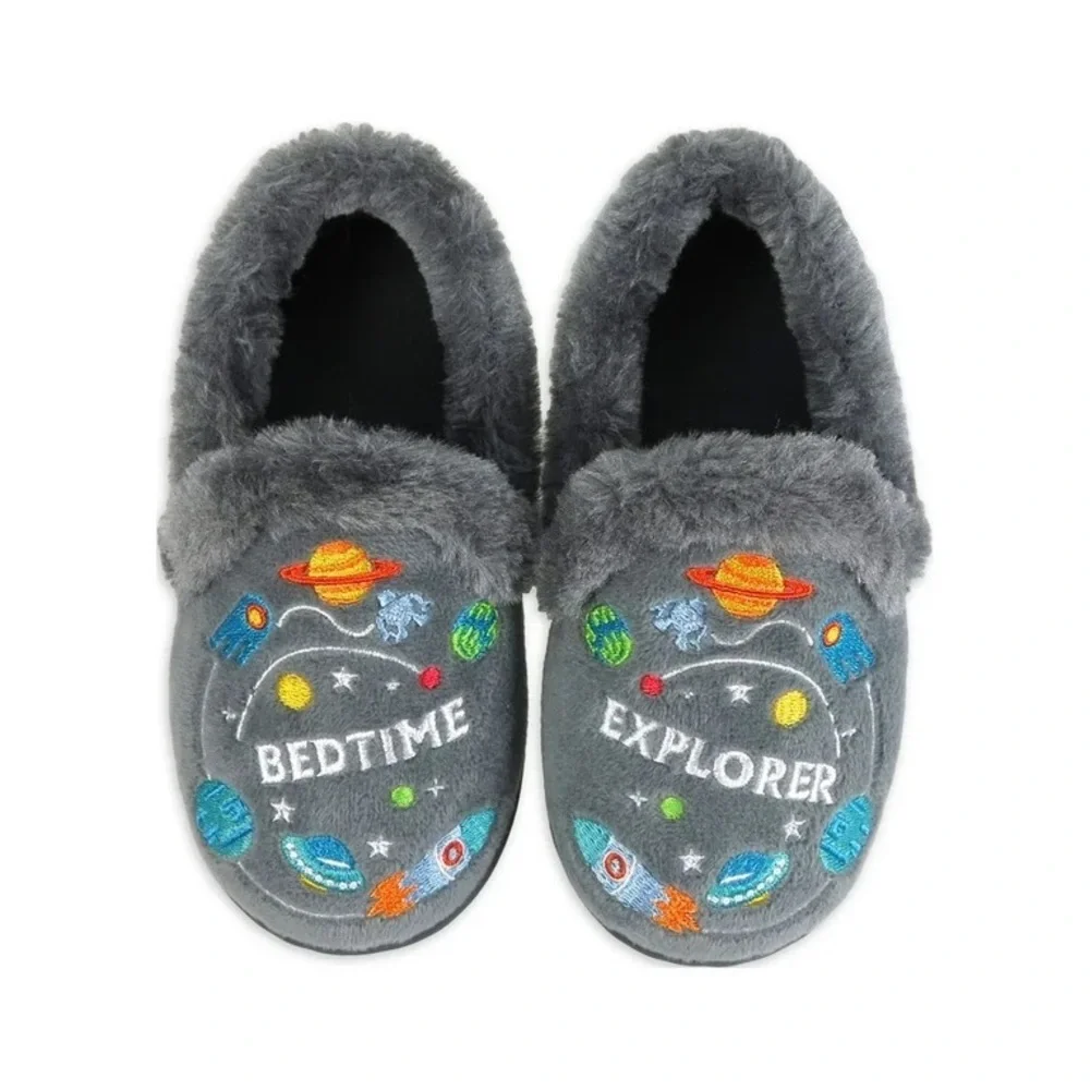 Gray Bedtime Explorer Slippers Toddler Aline Slippers Size 9/10